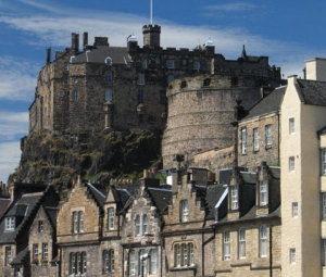 Edinburgh castle from the Grassmarket