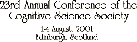 23 Annual CogSci Conference -- 2001